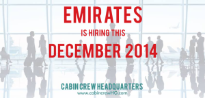 emirates cabin crew hiring december 2014
