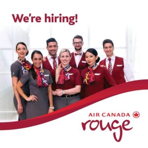 air canada rouge hiring cabin crew