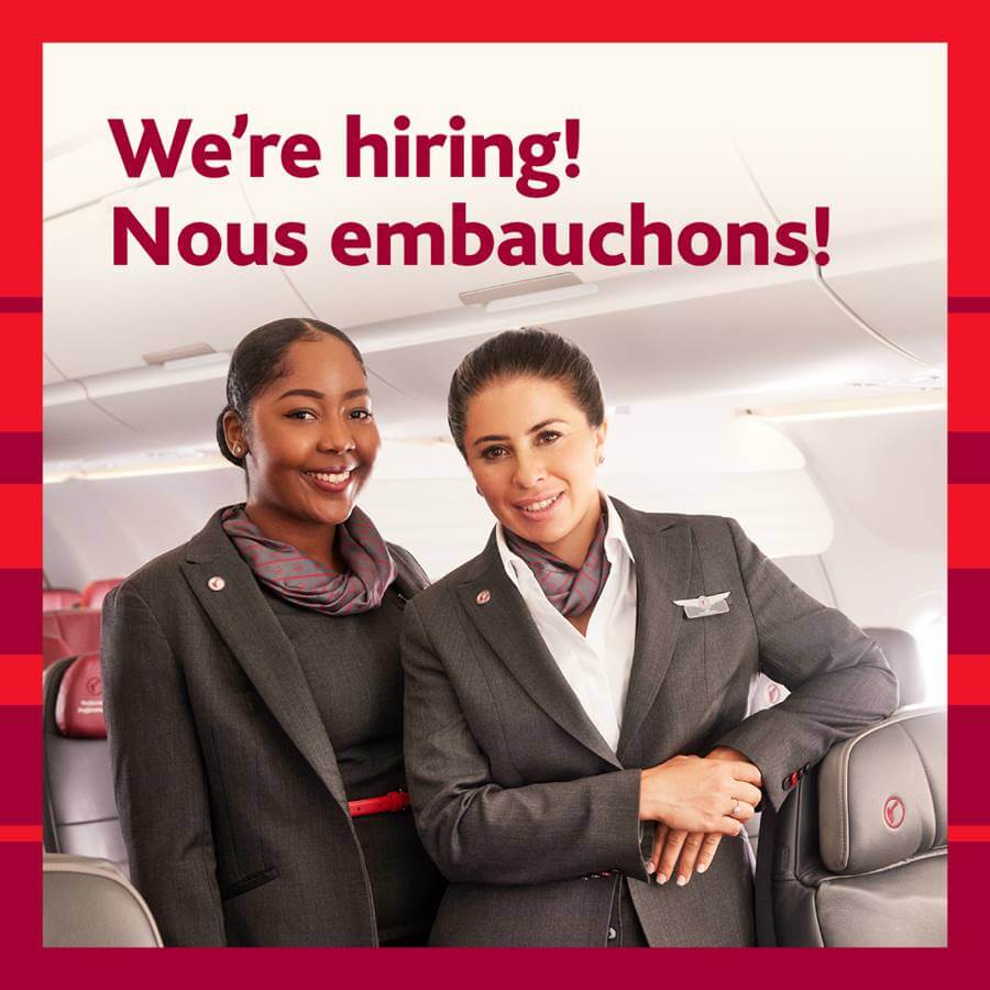 air canada rouge hiring flight attendants