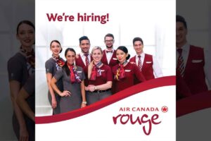 air canada rouge is hiring flight attendants