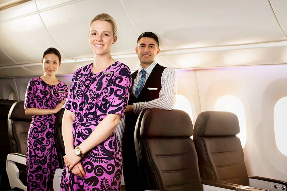 air new zealand flight attendant uniforms