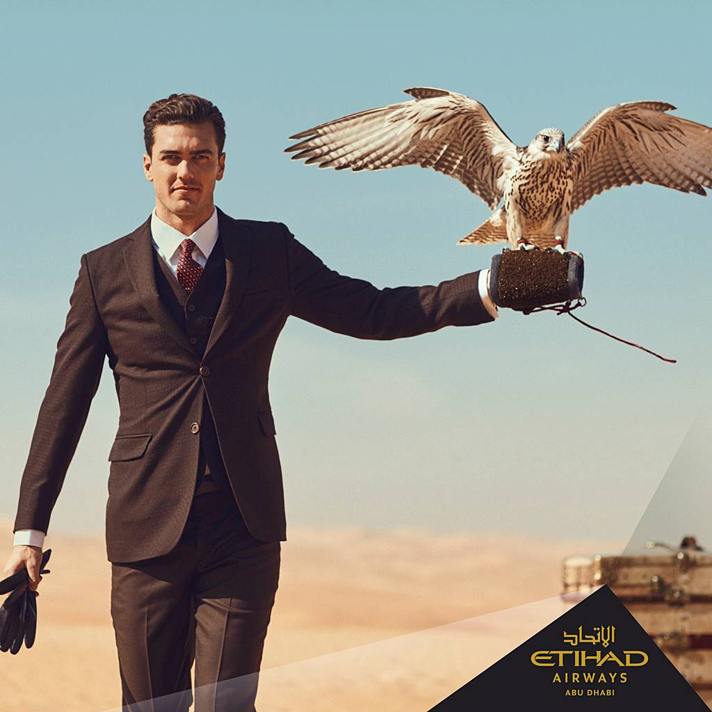 etihad man photo model desert