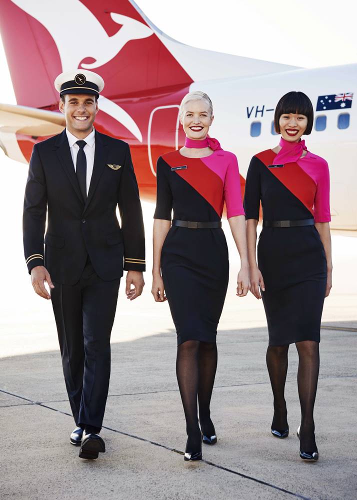 qantas airways cabin crew uniform