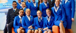 klm flight attendants during training college