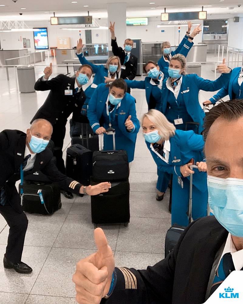 klm staff at airport