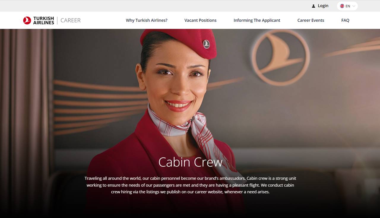 Turkish Airlines Careers Page