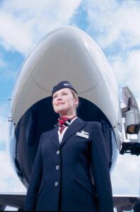 british airways female flight attendant