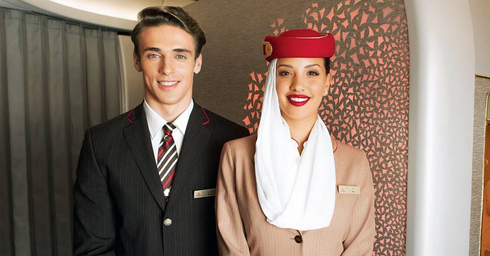 emirates male and female cabin crew