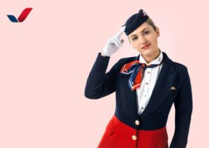 azur air female flight attendant