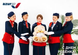 azur air female flight attendants