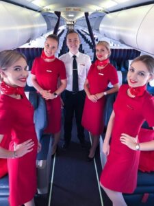 ural airlines male and female crew