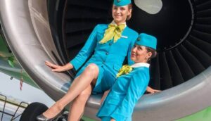 s7 female flight attendants