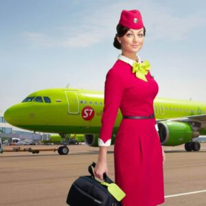 s7 flight attendant female