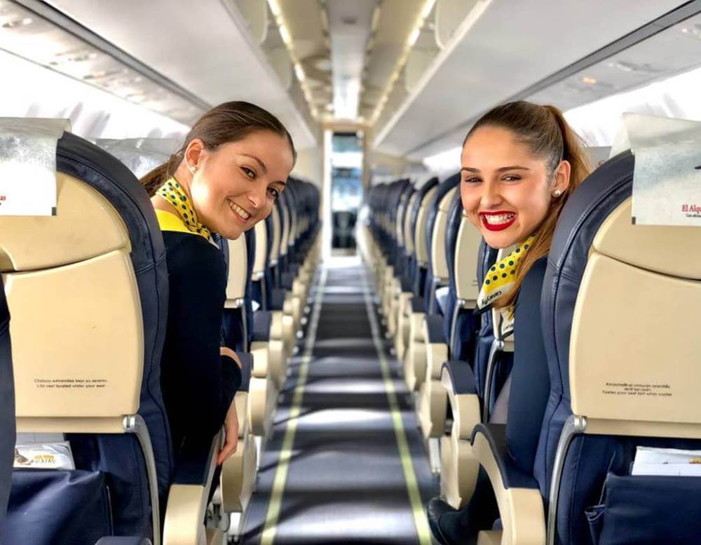 canaryfly cabin crew smile