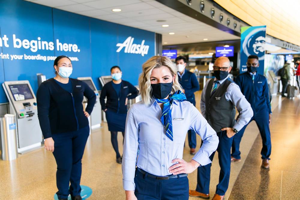 Alaska Airlines cabin crew