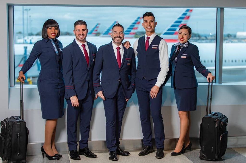 american airlines flight attendant luggage