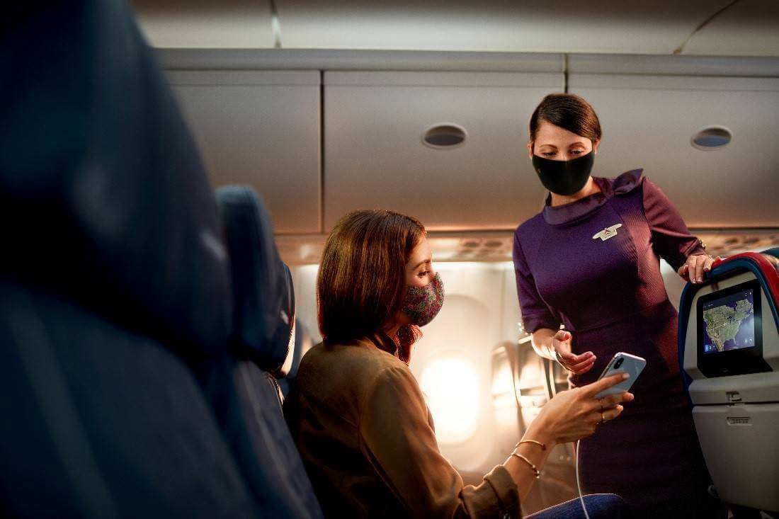 delta female flight attendant