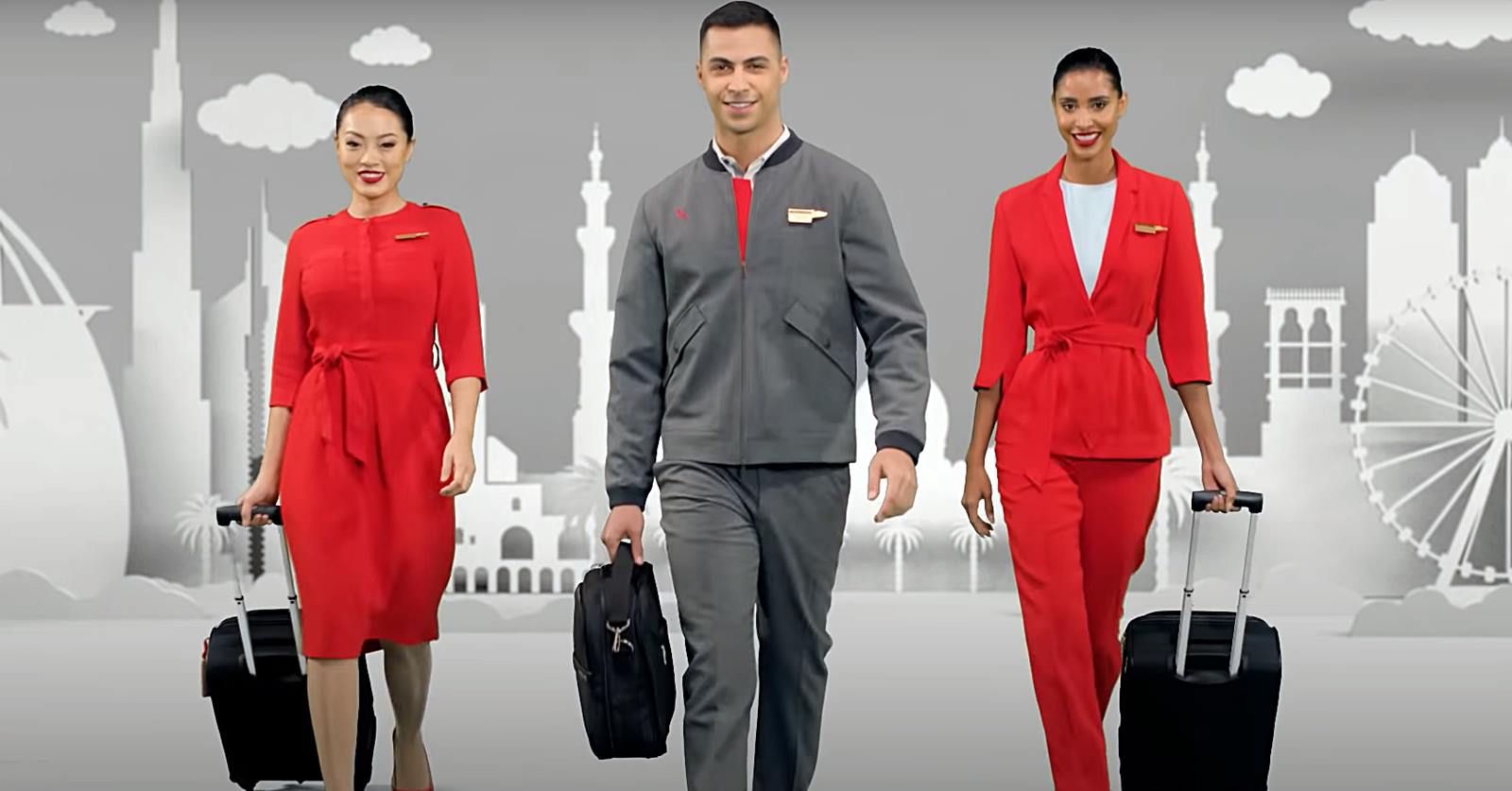new air arabia uniform for flight attendants