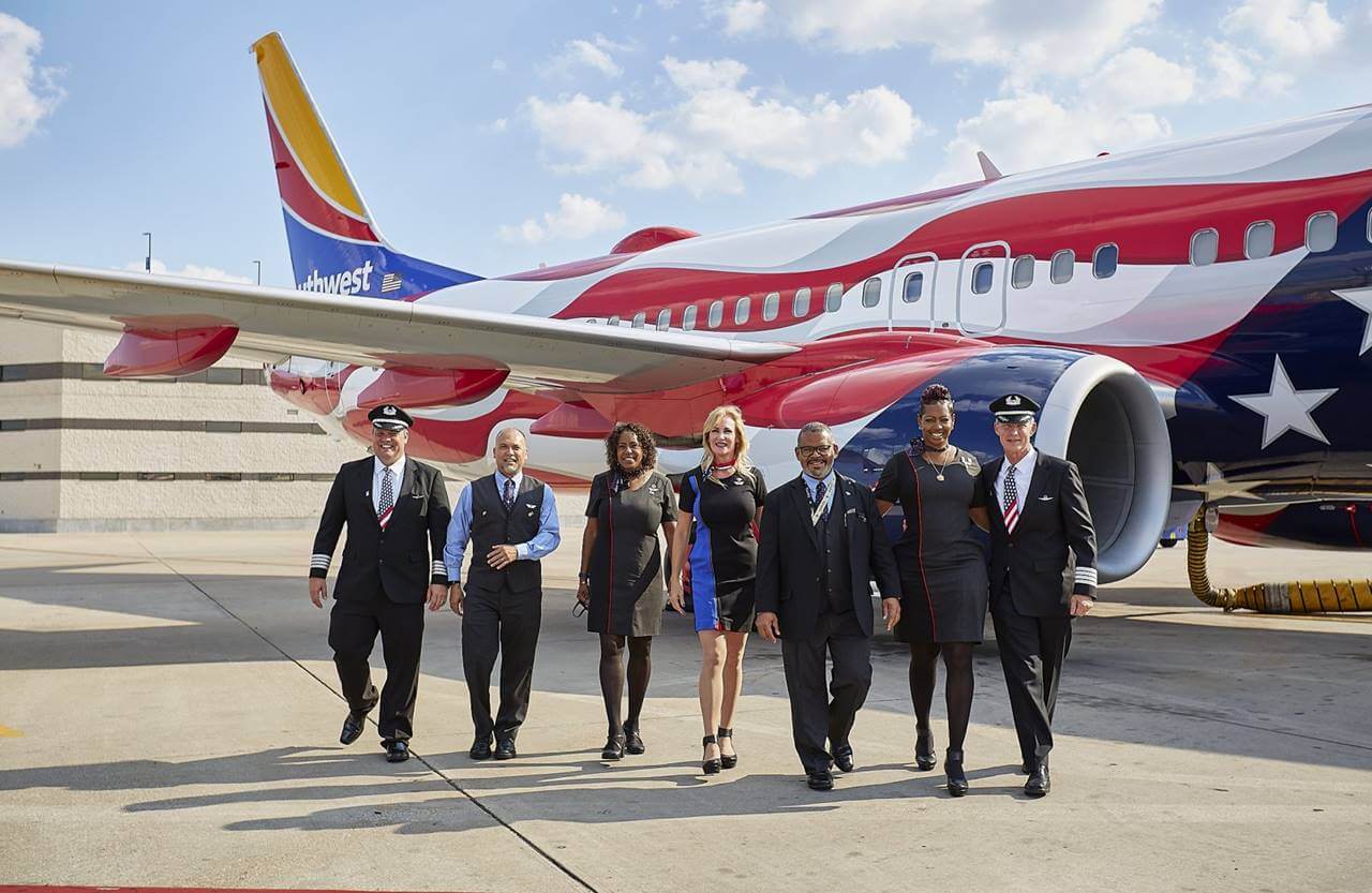 southwest air flight attendants and crew