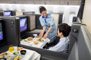 all nippon airways business class flight attendant