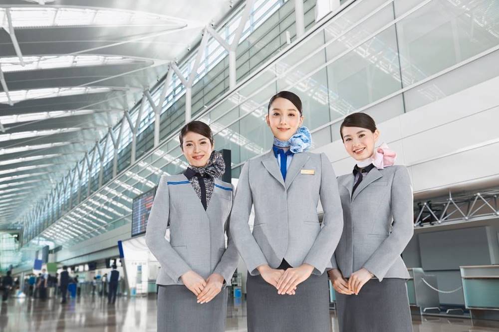 all nippon airways cabin crew female uniform