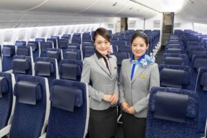 all nippon airways economy class flight attendants