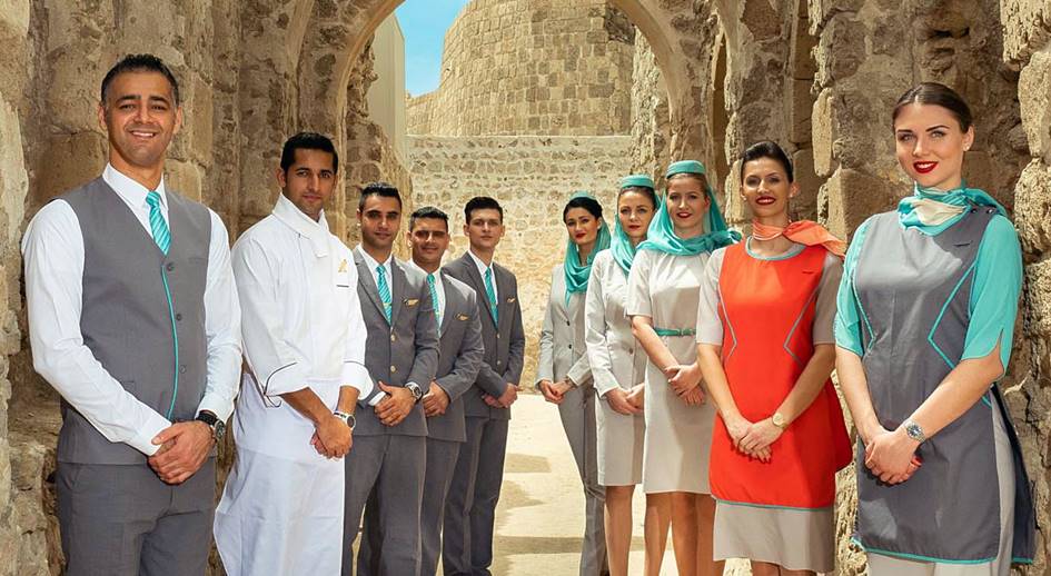 gulf air flight attendants and crew uniforms