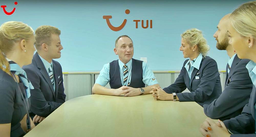 TUI flight attendants on duty