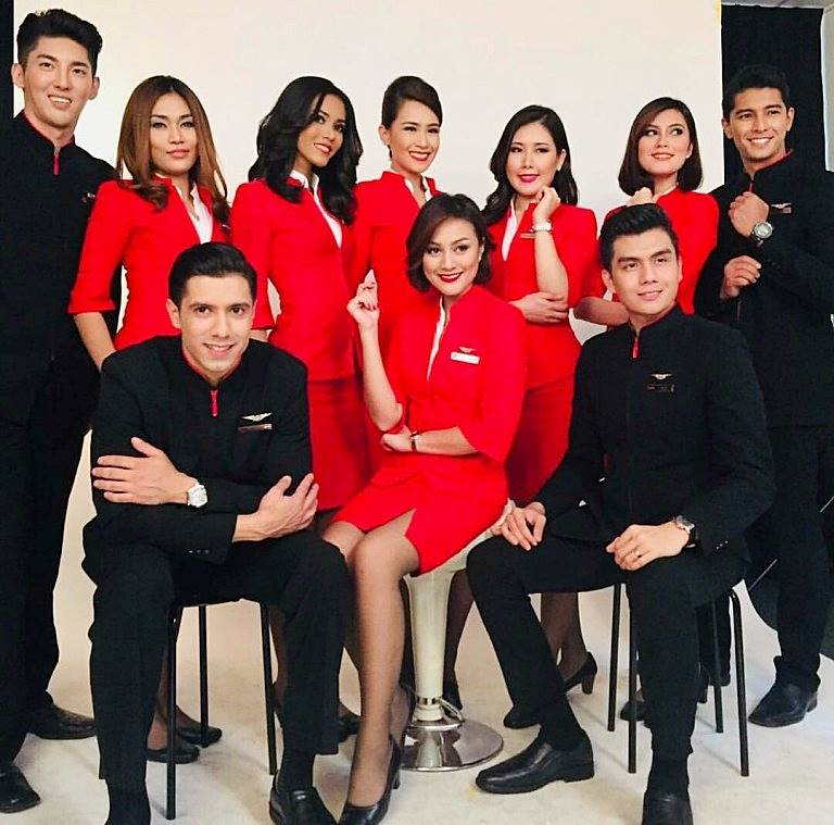 air asia cabin crew photoshoot uniform