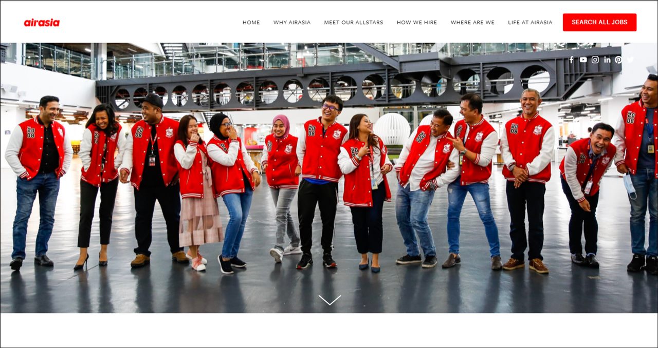 AirAsia careers page