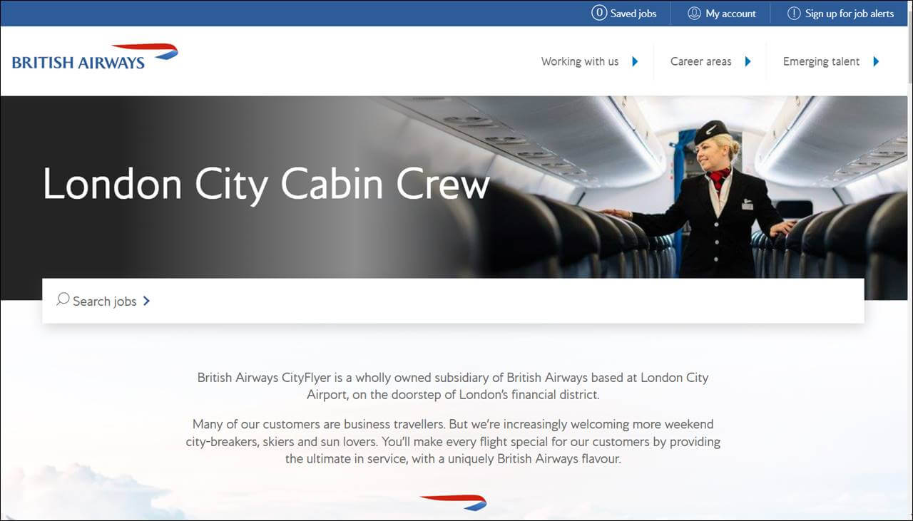 british airways cityflyer careers page