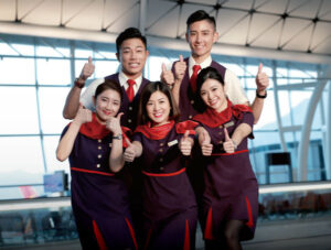 hong kong airlines cabin crew smiles