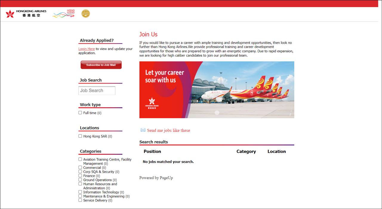 hong kong airlines career jobs page