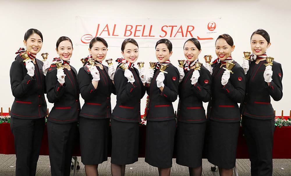 japan airlines female flight staff