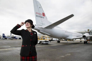 loganair female flight attendant