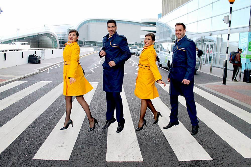 ryan air male and female crew coats