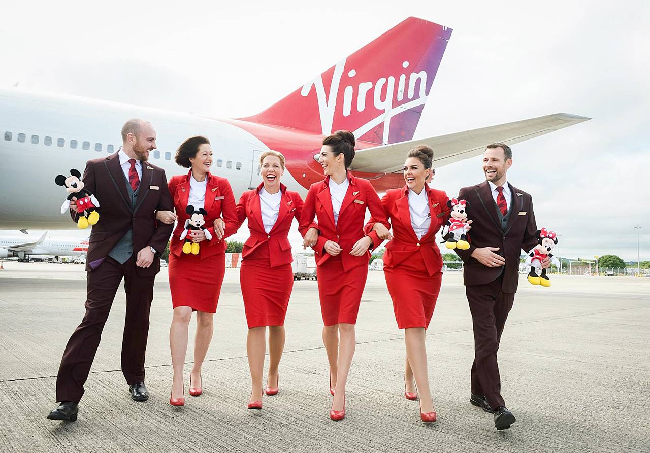 virgin atlantic male and female crew