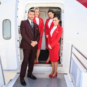 virgin atlantic male and female flight attendants