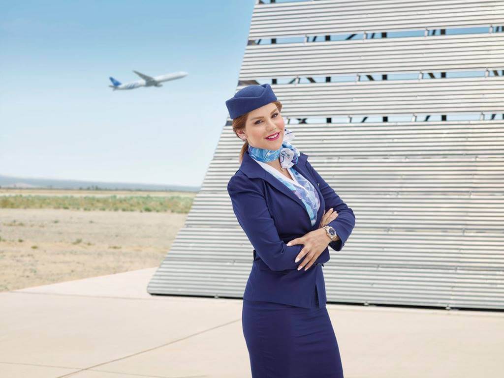 Middle East Airlines female flight attendant