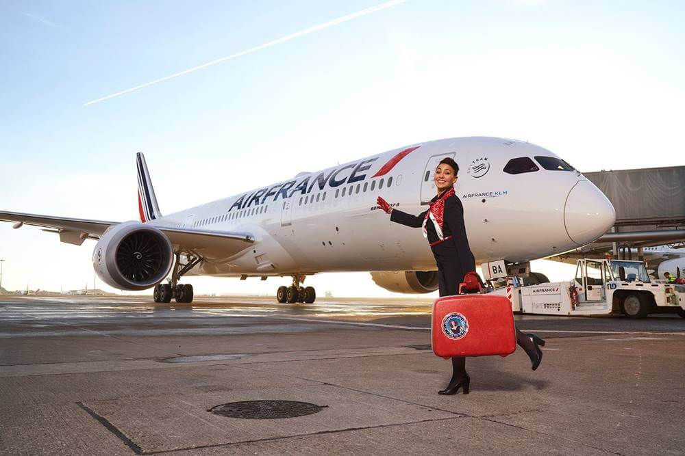 air france female flight attendant