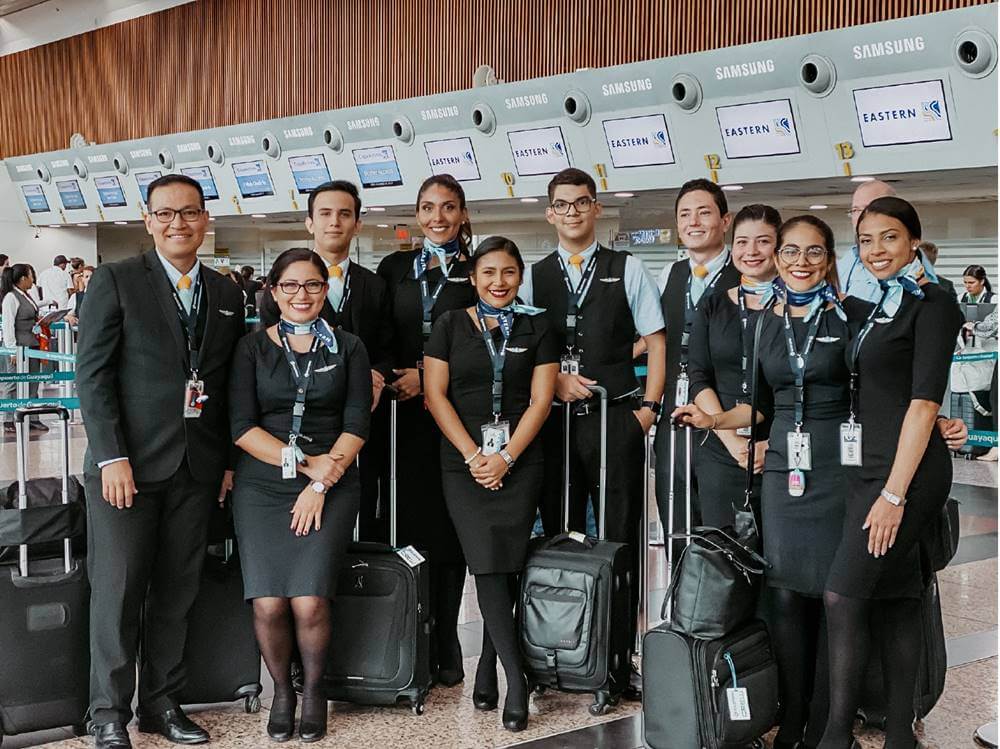 eastern airlines crews in full uniform