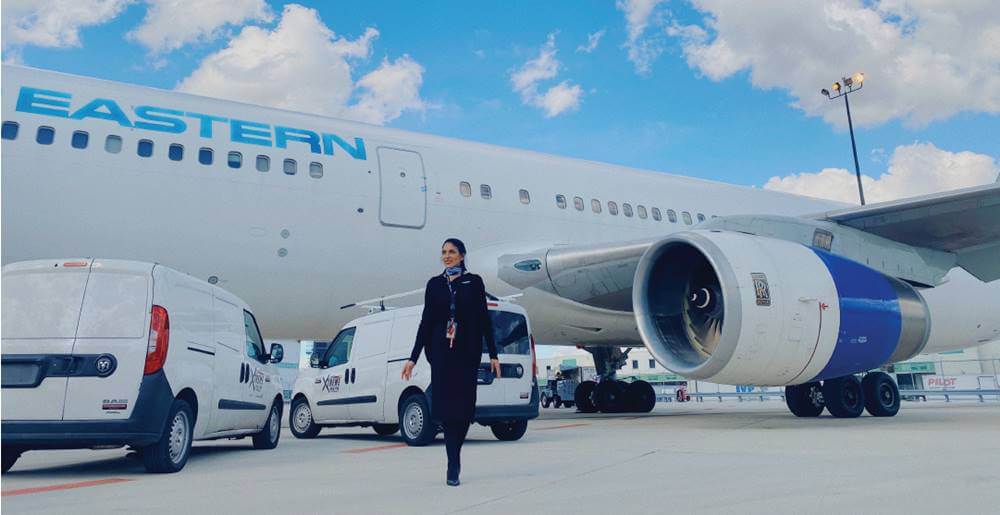 eastern airlines female crew runway