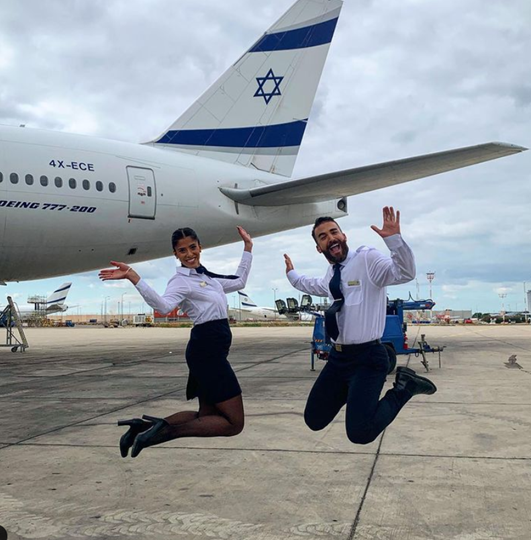 el al cabin crews jump