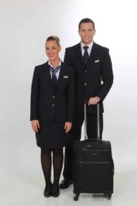 el al male and female flight attendant uniforms