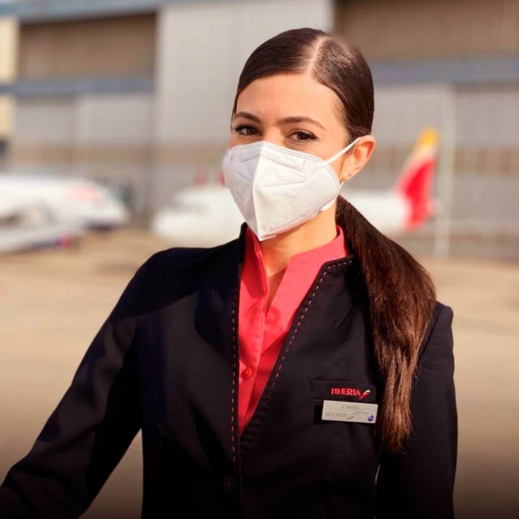 female iberia flight attendant