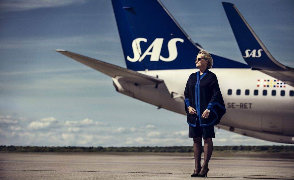 sas scandinavian female cabin crew uniform