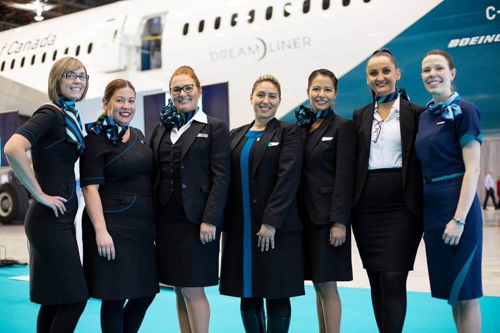 westjet female cabin crew