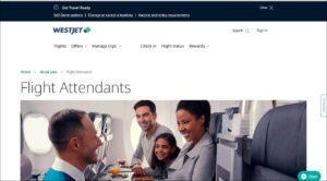 westjet flight attendant careers page