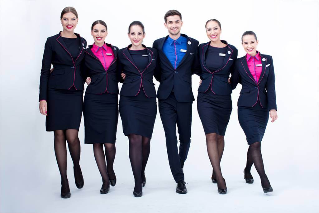 wizz air cabin crew photo uniforms complete
