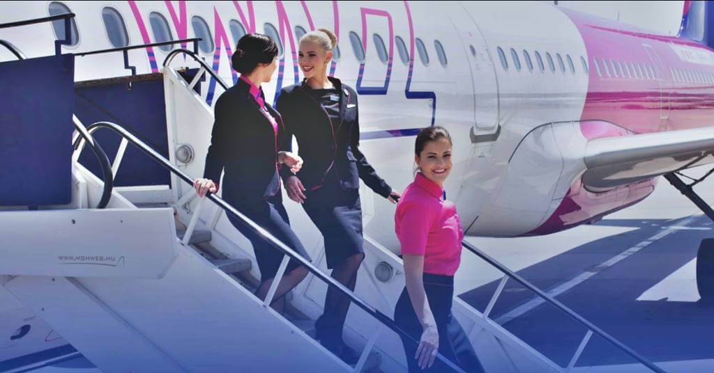 wizz air female cabin crew uniform
